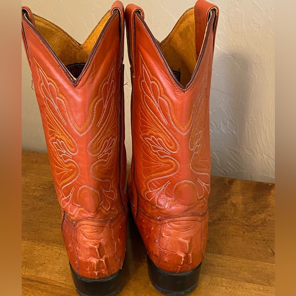 Pastizal Croc Ostrich Brown Leather Boots Mexico Mens Mexico Sz 7 / US S… main image 5